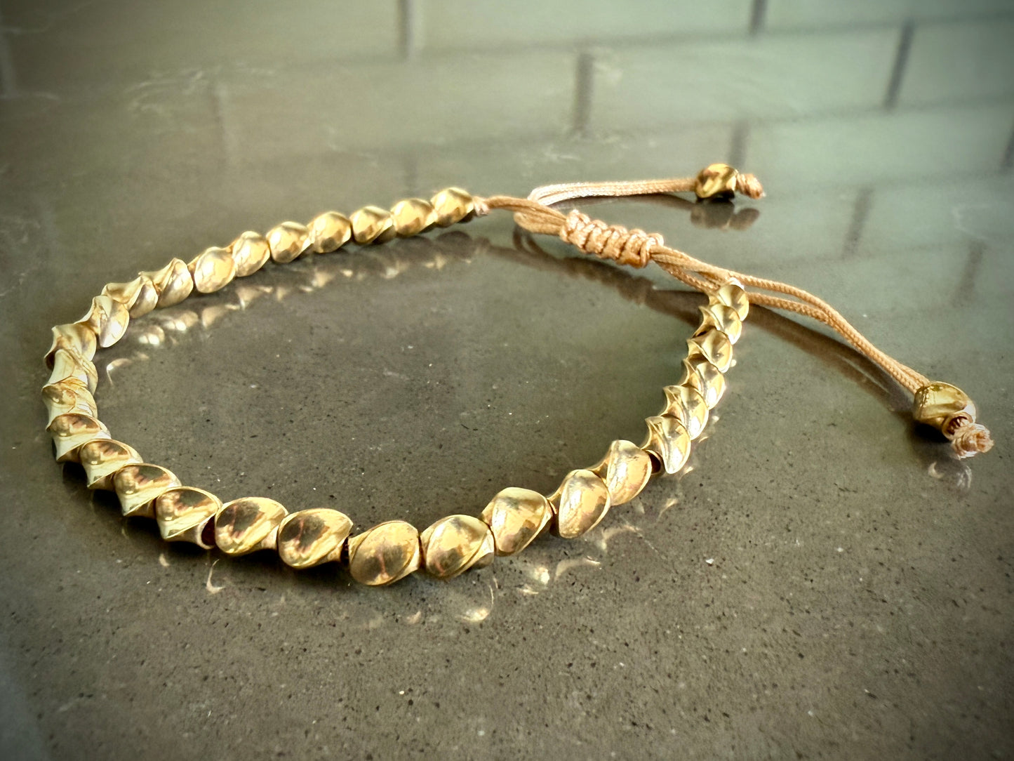 Copper Bracelet with Adjustable Braid Closure