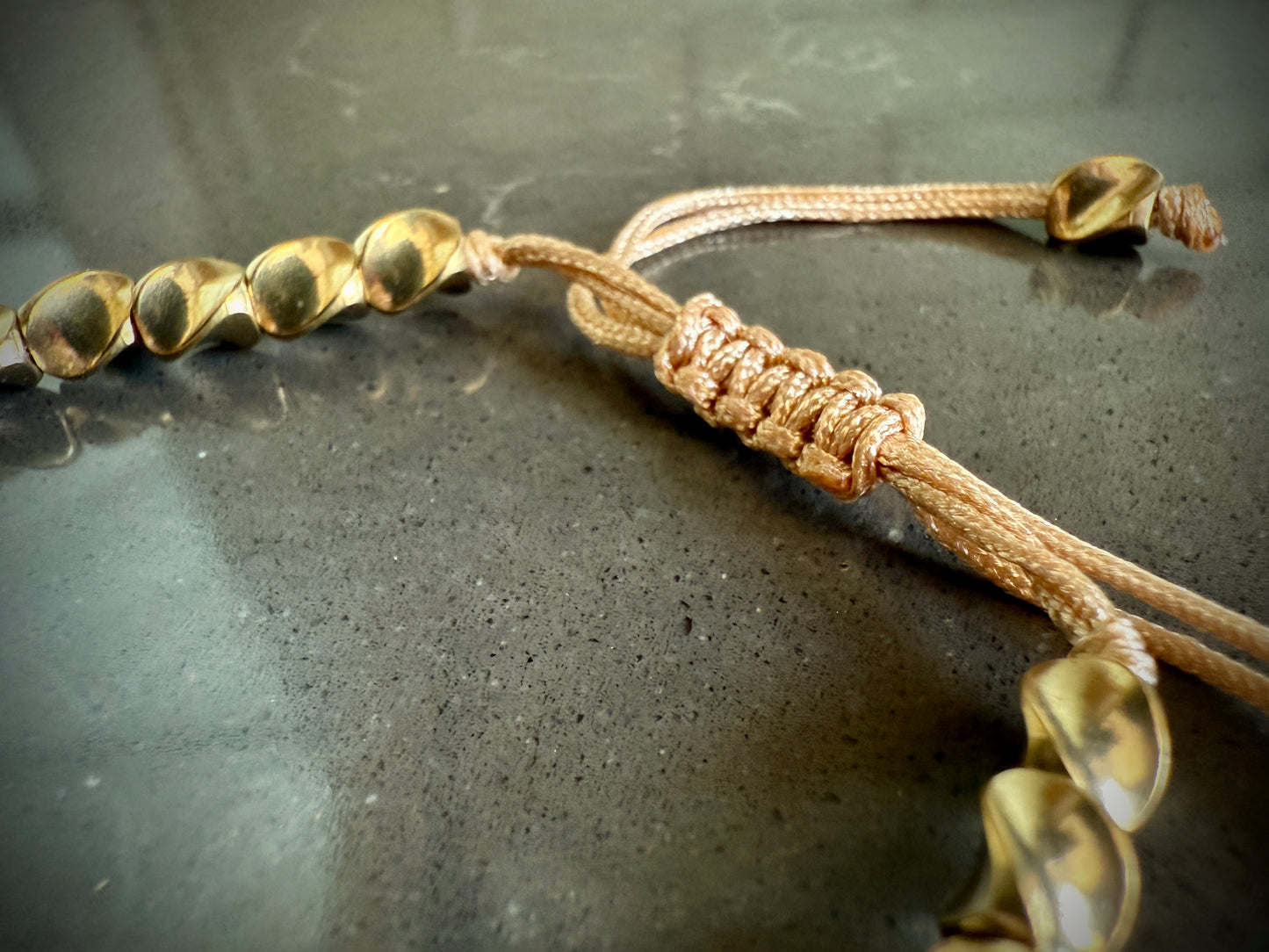 Copper Bracelet with Adjustable Braid Closure