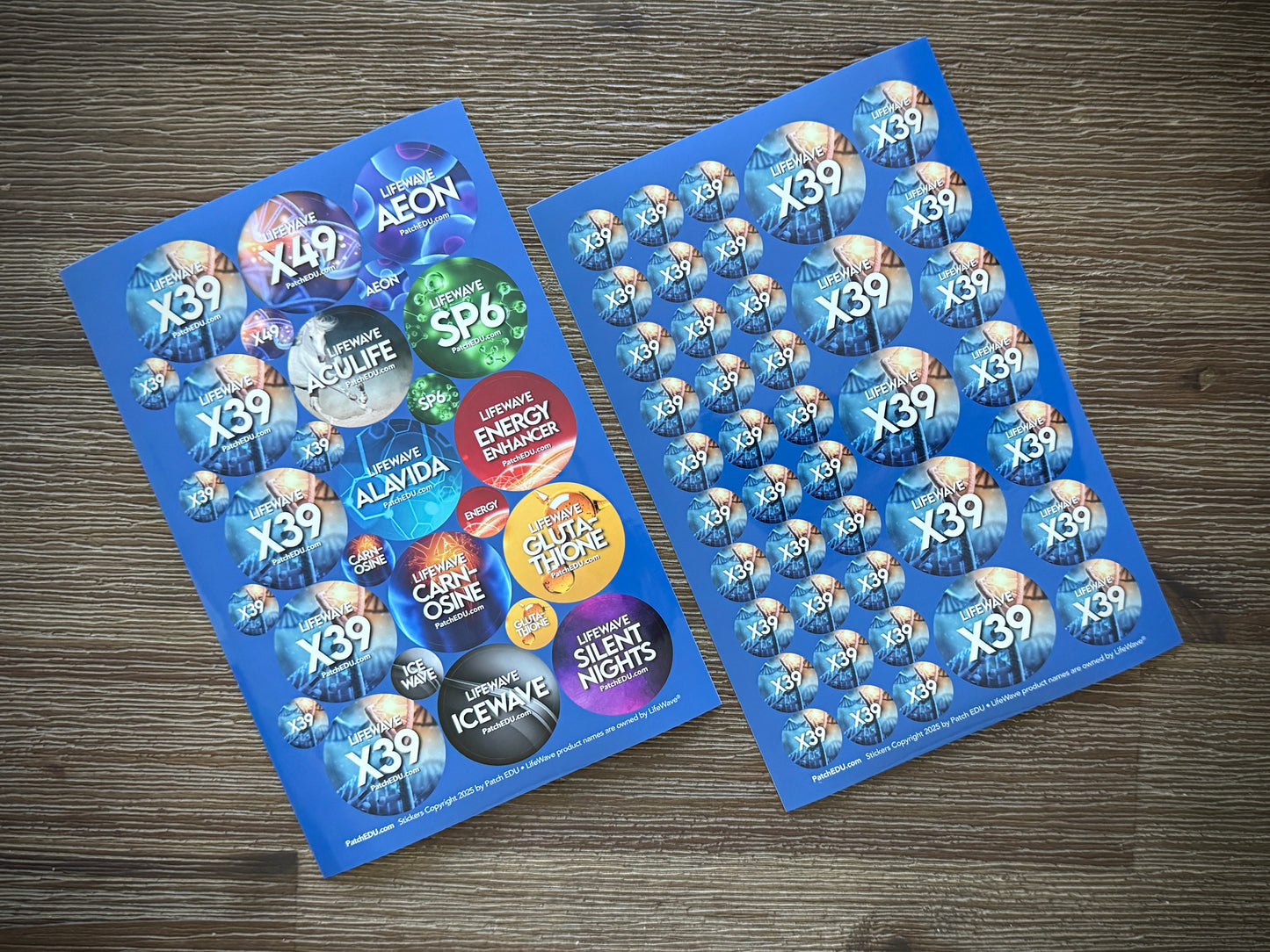 Sticker Label Sheets - One X39 and One Variety