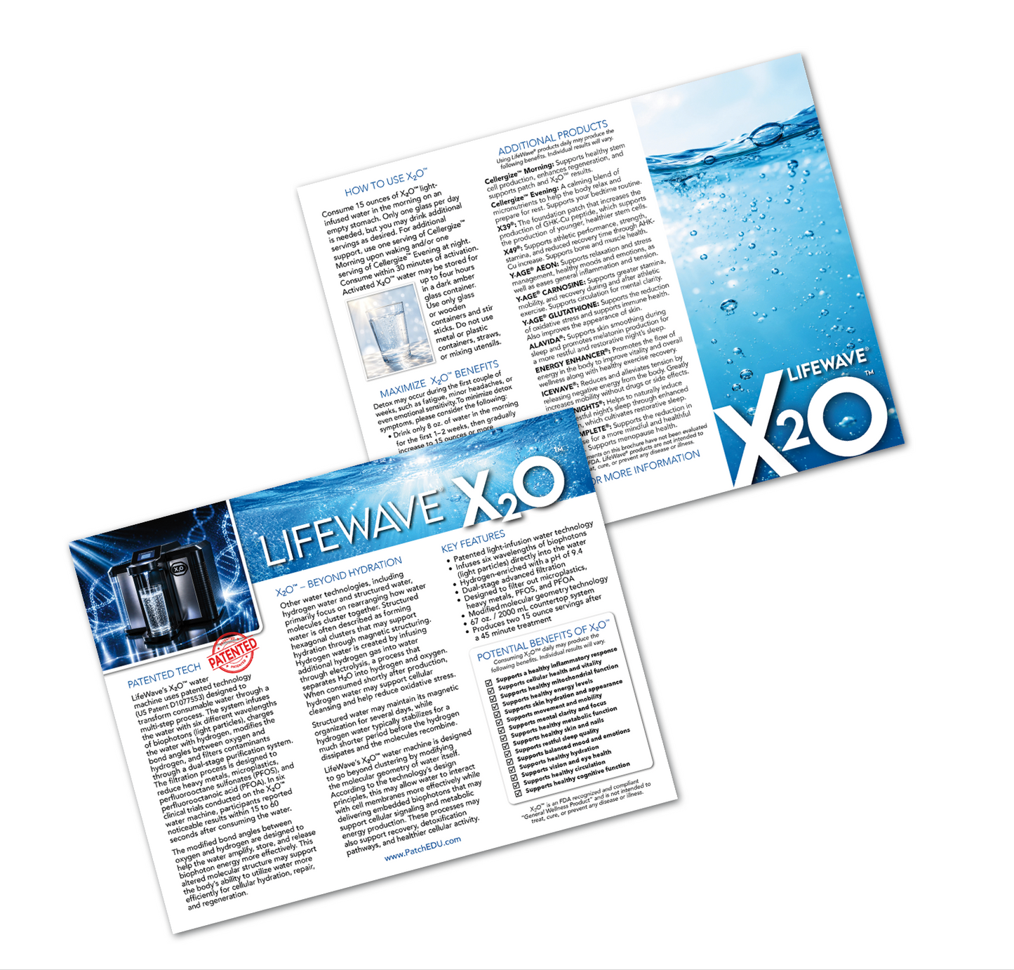 Brochure X2O™ Water Machine Trifold Brochures (20 Pack)